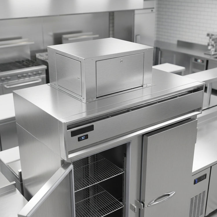 Product image #2 for Continental Refrigerator D2FENSSPT Designer Line Wide Pass-Thru Freezer, 2-Section, All Stainless Steel, 57"W