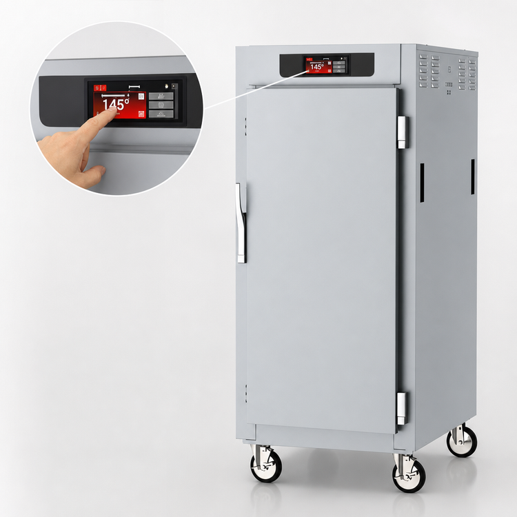 Product image #3 for Metro C5 8 Series Controlled Temperature Holding Cabinet, 3/4 Height, Mobile, Solid Doors, Universal Wire Slides