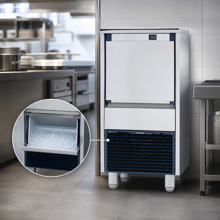 Product image #3 for ITV DELTA NG 80 Self-Contained Full Size/Dice Ice Maker with 33 lb Storage Bin