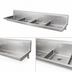 Thumbnail image #3 for BK Resources ADA 4-Station Wall-Mounted Hand Wash Sink, 96-Inch, 304 Stainless Steel
