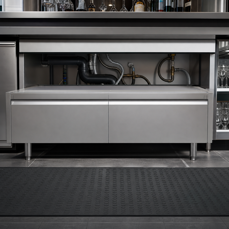 Product image #3 for Glastender ACB-48 Underbar Add-On Cabinet Base with Double Doors, 48W x 24D x 16H