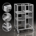 Thumbnail image #3 for Channel 424A6 64-Inch High Standard Series Double-Section Aluminum Cafeteria Tray Rack, 18-Tray Capacity