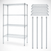 Thumbnail image #3 for Quantum 36 Inch x 21 Inch x 54 Inch 5-Shelf Stationary Wire Shelving Starter Kit