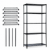 Thumbnail image #3 for Quantum Black Epoxy Antimicrobial Wire Shelving Starter Kit, 30W x 21D x 54H, 5-Shelf