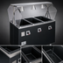 Thumbnail image #3 for Deluxe 4-Well Mobile Hot Food Station with Sealed Wells, Buffet-Style Breath Guard, and Enclosed Base