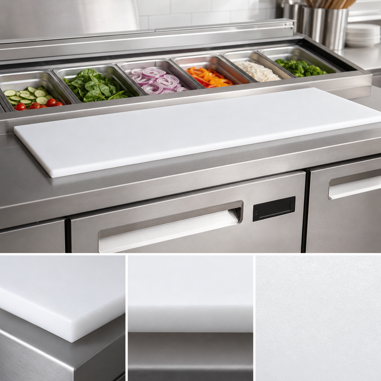 Product image #3 for John Boos Reversible High-Density Polyethylene Steam Table Cutting Board, 72 x 8 x 1/2 Inch
