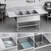 Thumbnail image #3 for Regaline Super Size Fabricated 3-Compartment Stainless Steel Sink with Left and Right-Hand Drainboards