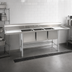 Thumbnail image #3 for Eagle Group S16 Series 3-Compartment Commercial Sink with Left Drainboard, 89-1/2
