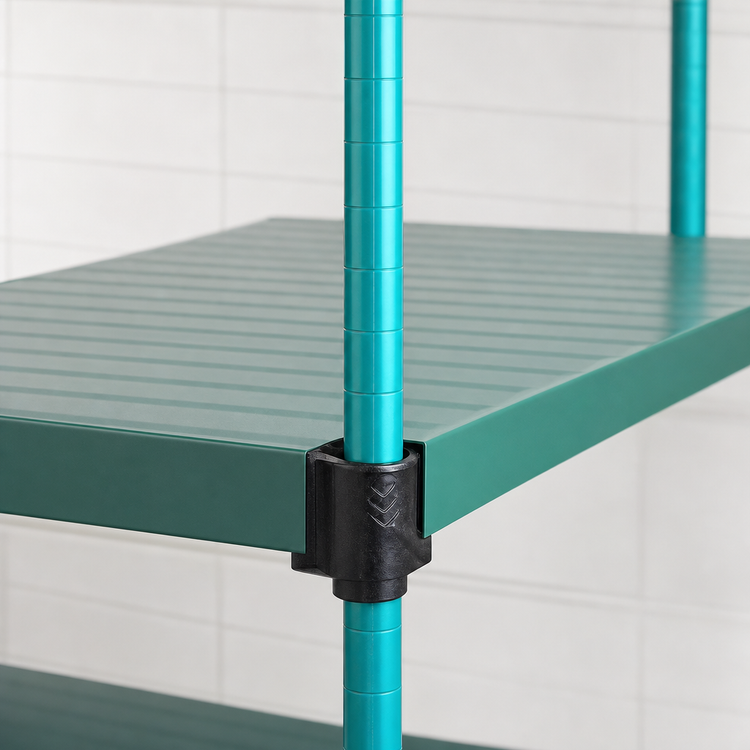 Product image #3 for QuadPlus Solid Polymer Shelf Mat with MICROGARD Antimicrobial Protection, 54 x 24 Inches, Green Epoxy