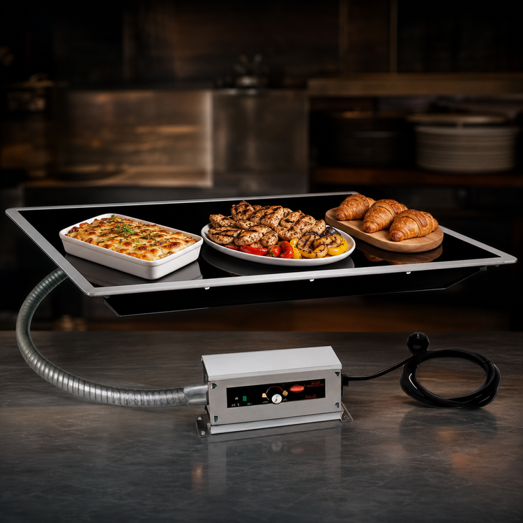 Product image #3 for Hatco HBGB-7218 72-Inch Built-In Heated Base Ceramic Glass Warming Shelf