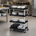 Thumbnail image #3 for Xtra 4-Shelf Open-Side Utility Bus Cart, Black