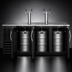 Thumbnail image #3 for Beverage-Air 72-Inch 3-Door Direct Draw Beer Dispenser with Dual Faucet Towers, Black Exterior