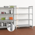 Thumbnail image #4 for Cambro Camshelving Premium 4-Tier Solid Add-On Polymer Shelving Unit, 24 x 54 x 72 Inches