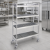 Thumbnail image #3 for Fermostock 4-Tier Mobile Shelving Unit with Polymer Inserts, 26