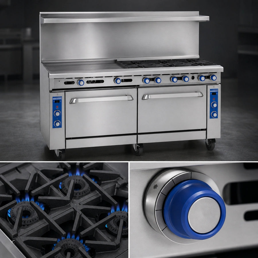 Six Open Burners With Low Simmer