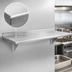 Thumbnail image #3 for Advance Tabco 36 Inch x 15 Inch Wall-Mounted 304 Stainless Steel Shelf, 16 Gauge Satin Finish