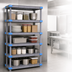Thumbnail image #3 for Millenia 60-Inch W x 18-Inch D x 74-Inch H Polymer Stationary Starter Shelving Unit with 5 Solid Shelves