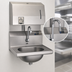 Thumbnail image #3 for Eagle Group Wall-Mount 304 Stainless Steel Hand Sink with Electronic Eye Gooseneck Spout, Towel Dispenser and Soap Dispenser