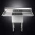 Thumbnail image #3 for Advance Tabco Special Value Series 1-Compartment Fabricated Sink with Left & Right Drainboards, 52 Inch Wide, 16 Gauge 304 Stainless Steel