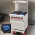Thumbnail image #3 for American Range 24-Inch Green Flame Gas Range with 4 Open Burners, Storage Base, and Back Riser Shelf