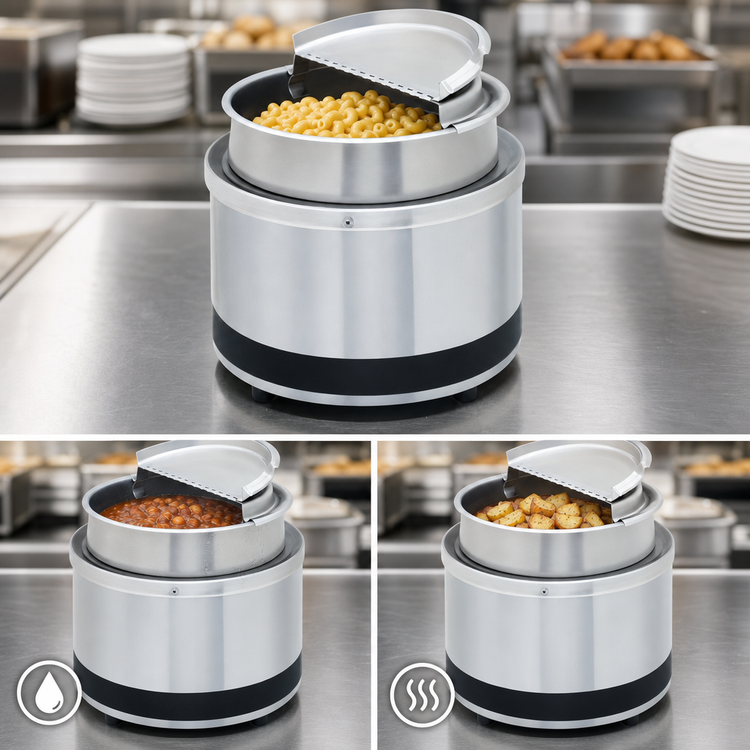 Product image #3 for APW Wyott RCW-7SP 7-Quart Round Electric Countertop Food Pan Cooker/Warmer
