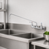 Thumbnail image #3 for T&S Brass Wall-Mounted Sink Mixing Faucet with 14-Inch Swing Nozzle and 8-Inch Centers