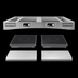 Thumbnail image #4 for TableCraft Double Induction Countertop Station Kit with 2 Drop-In Cooktops and Cooling Plates, Brushed Aluminum, 47-3/8 x 25-1/4 x 6 Inches
