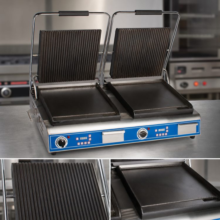 Product image #3 for Globe Deluxe Double 14-Inch Countertop Electric Sandwich/Panini Grill