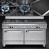 Thumbnail image #3 for Southbend Ultimate 60-Inch Commercial Gas Range with 5 Open Burners, 24-Inch Charbroiler, Standard Oven, and Cabinet Base