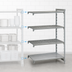 Thumbnail image #4 for Cambro Camshelving Premium 4-Tier Add-On Polymer Shelving Unit, 21