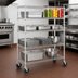 Thumbnail image #3 for Metro Super Erecta 4-Shelf Wire Stem Caster Cart, 60 x 18 x 69 Inches, Chrome-Plated, 600 lb. Capacity