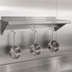 Thumbnail image #3 for BK Resources Premium T-304 Stainless Steel Wall-Mount Overshelf with Pot Rack, 72W x 12D