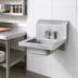 Thumbnail image #3 for BK Resources Wall-Mount Hand Sink with Metering Faucet, 14 x 10 x 5-Inch Bowl, 304 Stainless Steel