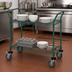 Thumbnail image #3 for Quantum 2-Shelf Wire Utility Bus Cart with U-Handles, 1200 lb Capacity
