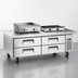 Thumbnail image #3 for Atosa 76-Inch Refrigerated Chef Base with Extended Top, 4 Drawers, 12.1 Cu. Ft.