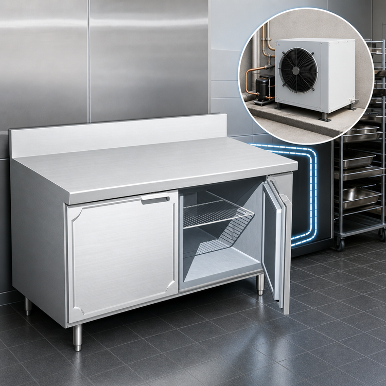 Product image #3 for La Rosa Refrigeration 72-Inch Three-Section Reach-In Work Top Freezer Base
