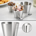 Thumbnail image #3 for American Metalcraft DWSC7 7 oz Double-Wall Stainless Steel Sauce Cup, Satin Finish Case of 72