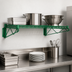 Thumbnail image #3 for Quantum Wall-Mount Cantilever Single Wire Shelf, 48 x 18 Inches, Green Epoxy Antimicrobial Finish