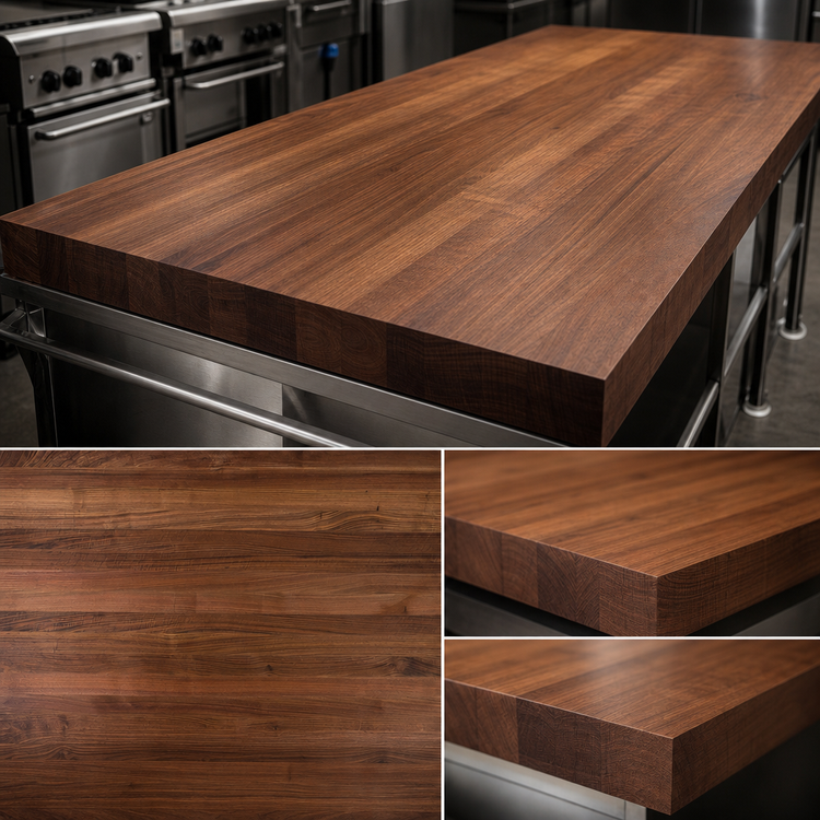 Product image #3 for Boos Block American Black Walnut Edge Grain Kitchen Countertop, 108 x 38 x 3 Inches