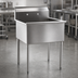 Thumbnail image #3 for Eagle Group 60-1/4 Inch One-Compartment Double Drainboard Utility Sink, 304 Stainless Steel