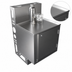 Thumbnail image #4 for BK Resources Top Shelf Stainless Steel Underbar Cabinet, 24 x 21 Inch, Flat Top, Raised Edge, Hinged Lock Door