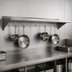 Thumbnail image #3 for Wall-Mount Stainless Steel Overshelf with Pot Rack, 96 Inch x 14 Inch