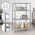 Thumbnail image #3 for BK Resources 31 x 24 x 60-Inch Dry Storage Shelving Unit with 3 Adjustable Shelves, Galvanized