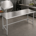 Thumbnail image #3 for Eagle Deluxe Series 144-Inch x 36-Inch Flat Top Work Table with 304 Stainless Steel Top and Galvanized Tubular Base