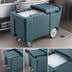 Thumbnail image #4 for Cambro SlidingLid Mobile Ice Caddy with Sliding Lid and Easy Wheels, 175 lb Capacity, Slate Blue