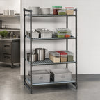 Thumbnail image #3 for Cambro Camshelving® Basics Plus CBU244872VS4580 4-Tier Stationary Polymer Shelving Starter Unit, 24" D x 48" W x 72" H, Vented/Solid Shelves