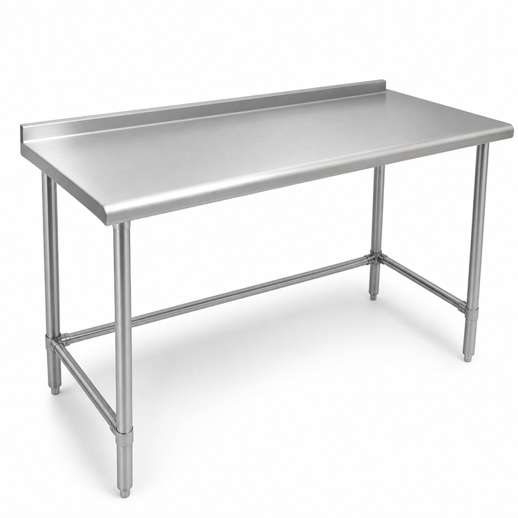 Product image #3 for Eagle Group BlendPort® Deluxe Series Corner Stainless Steel Work Table, 30 x 24 Inches, 16-Gauge Top, 1-1/2 Inch Rear Upturn