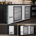 Thumbnail image #3 for Atosa 68-Inch Shallow Depth Two-Section Back Bar Cooler with Locking Glass Doors