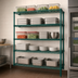 Thumbnail image #3 for Eagle Group Valu-Gard 5-Tier Add-On Wire Shelving Unit, 60-Inch W x 21-Inch D x 74-Inch H, Green Epoxy Finish