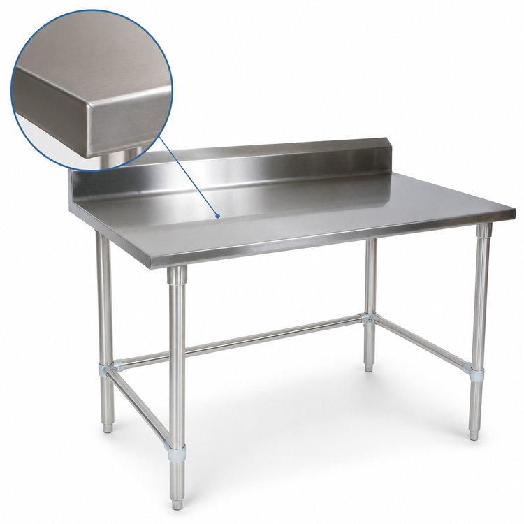 Product image #3 for John Boos Stallion 72-Inch x 36-Inch Stainless Steel Work Table with 5-Inch Backsplash